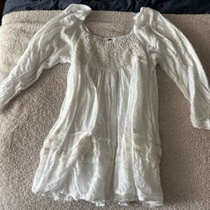 Free people white linen dress